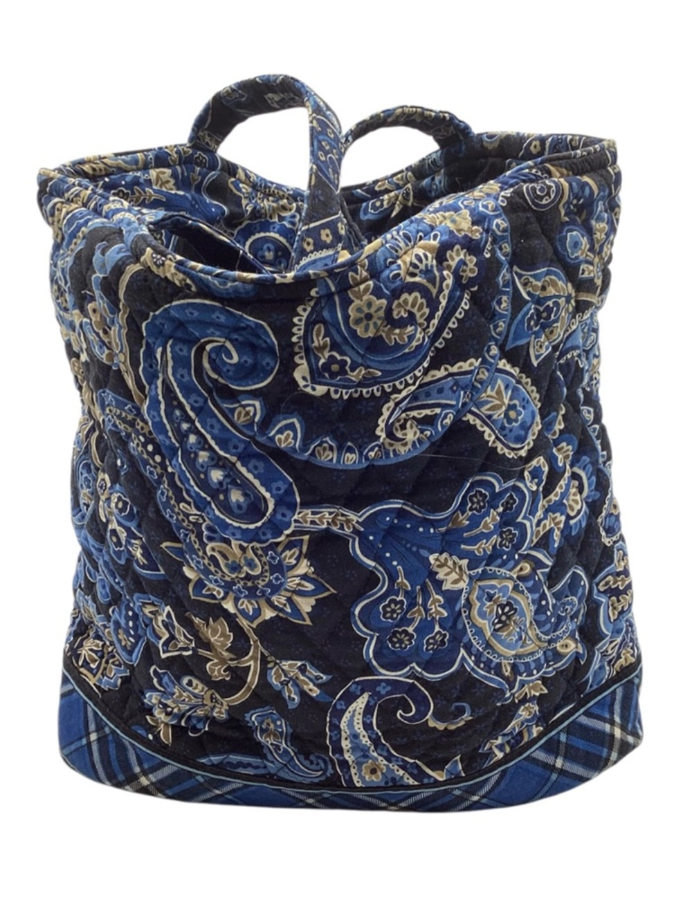 Vera Bradley Tote Shoulder Bag (Windsor Navy Pattern)